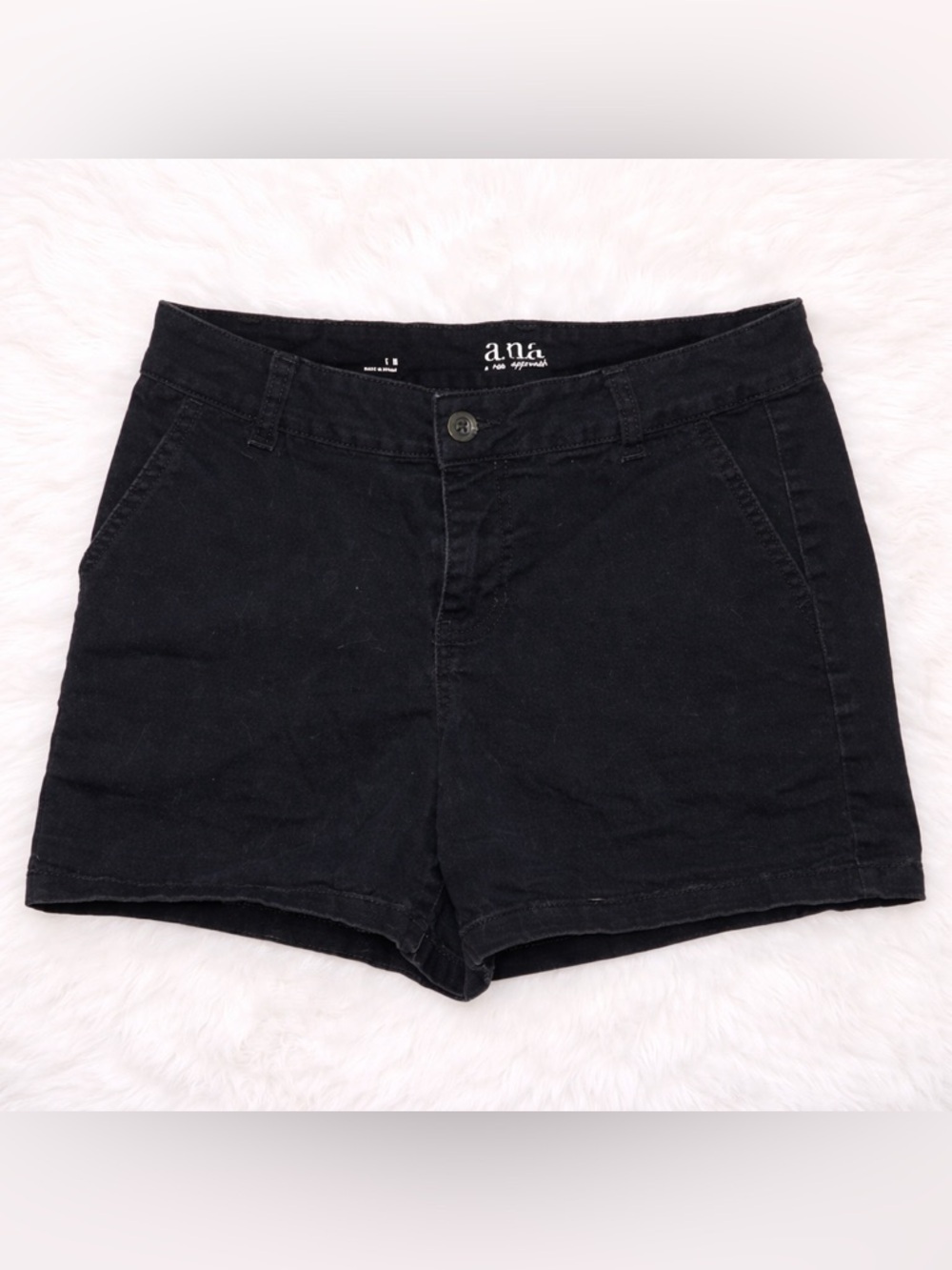 a.n.a Black Chino Shorts Size 2 Stretch Casual Classic Minimalist Summer Staple
